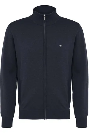 Fynch-Hatton Vest met ritssluiting en logo-geborduurde details