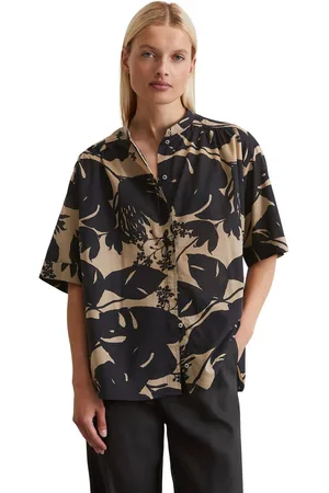 Marc O’ Polo Blouse met korte mouwen met modieuze all-over print