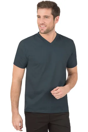 Trigema T-shirt V-Shirt DELUXE katoen (1-delig)