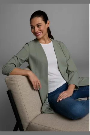 Laura Scott Lange blazer met ritssluitingen