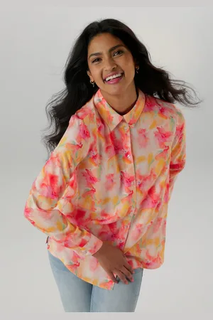 Aniston Overhemdblouse met frisse en kleurrijke batikprint - nieuwe collectie