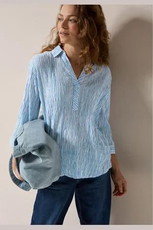 CECIL Klassieke blouse met gestreept seersucker patroon