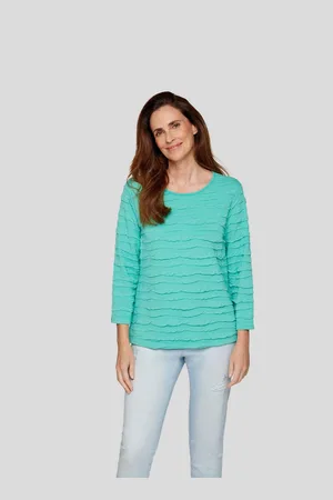 Rabe Shirt met 3/4 mouwen met golfstructuur