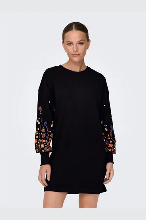 ONLY Sweatjurk ONLBROOKE LS SHORT DRESS FLOWER SWT NOOS