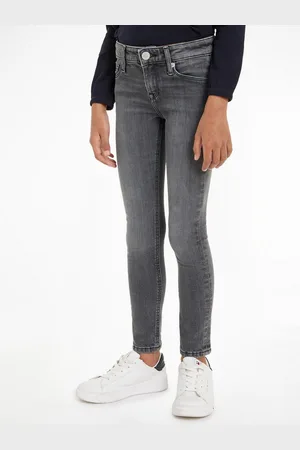 Tommy Hilfiger Skinny fit jeans NORA SKINNY MID GREY WASH DENIM Kinderen tot 16 jaar met logo-opdruk
