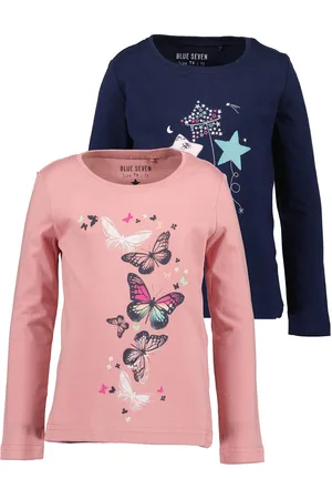 Blue Seven Shirt met lange mouwen meisjes longsleeves MARKETPLACE - 2-pack (2-delig)