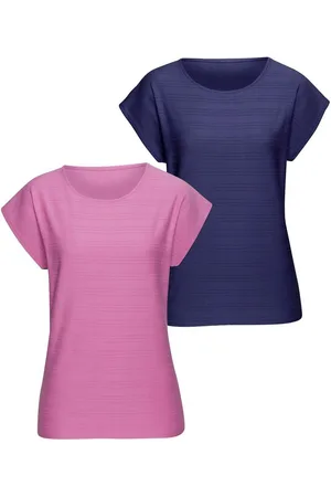 vivance collection T-shirt Met modieuze streepstructuur in een zachte katoenkwaliteit (set)