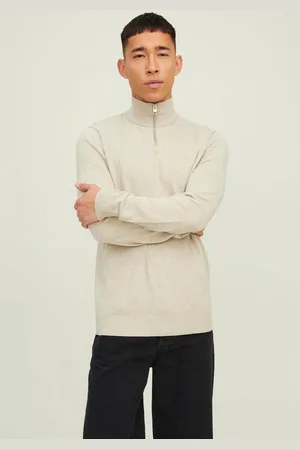 JACK & JONES Trui met ronde hals EMIL KNIT HALF ZIP