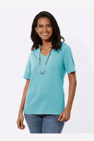 Casual Looks Shirt met V-hals Shirt met korte mouwen (1-delig)