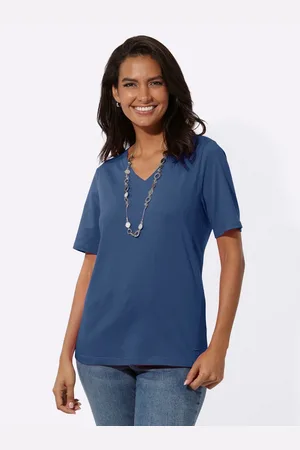 Casual Looks Shirt met V-hals Shirt met korte mouwen (1-delig)