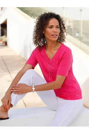 Casual Looks Shirt met V-hals Shirt met korte mouwen (1-delig)