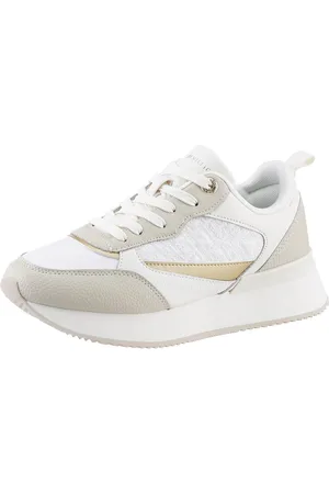 Tommy Hilfiger Plateausneakers MONOGRAM RUNNER , vrijetijdsschoen, lage schoen, veterschoen met th-monogram