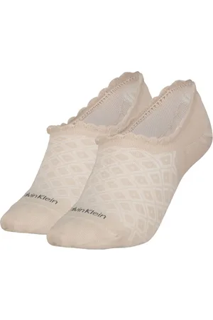 Calvin Klein Enkelsokken CK WOMEN FOOTIE HIGH CUT 2P DIAMOND (2 paar)