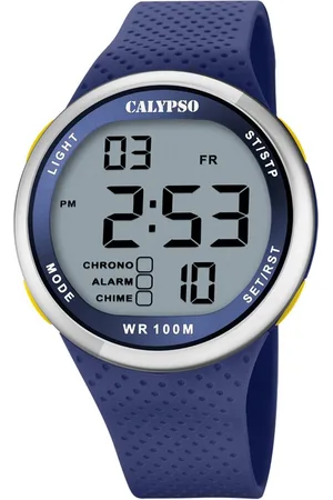 Calypso Chronograaf Color Splash Horloge, quartz, herenhorloge, digitaal, datum, stopwatchfunctie