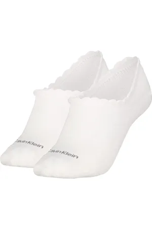 Calvin Klein Enkelsokken CK WOMEN FOOTIE HIGH CUT 2P DIAMOND (2 paar)
