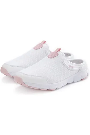 Lascana Slip-on sneakers Lage schoen, vrijetijdsschoen, sabot, clogs van licht mesh-materiaal