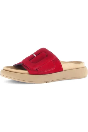 Gabor Slippers , plateau, zomerschoen, slippers met grote decoratieve gesp