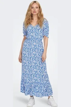 ONLY Maxi-jurk ONLCHIANTI S/S LONG DRESS WVN NOOS