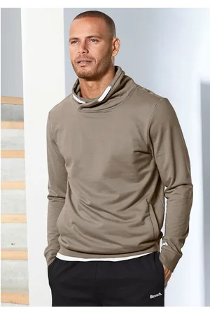 Bench Sweatshirt met grote staande kraag van een katoenmix