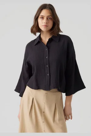 VERO MODA Overhemdblouse VMNATALI CROP SHIRT WVN NOOS