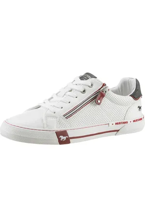 Mustang Sneakers zachte schachtvering, vrijetijdsschoen, lage schoen, veterschoen