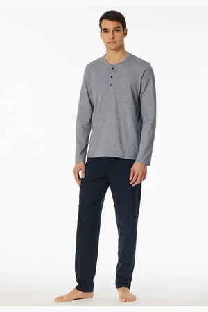 Schiesser Pyjama "Casual Essentials" met fijne, gebreide ringen