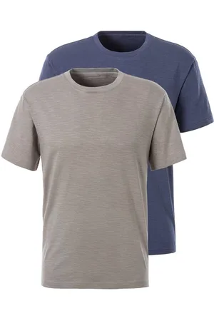 john devin T-shirt van gestructureerde katoenkwaliteit - in 2-delige spaarverpakking (2-delig, Set van 2)