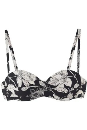 QS by s.Oliver Beugelbandeau bikinitop Lady met een bloemmotief