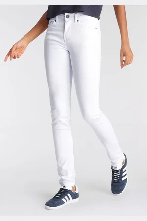 ARIZONA Slim fit jeans Shaping strakke pasvorm, skinny jeans, used-look-wassing, hoge taille