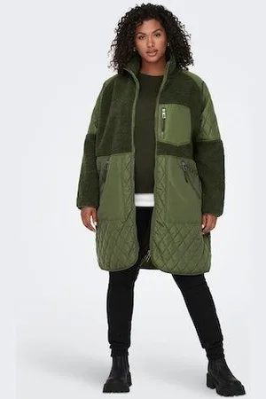 ONLY Gewatteerde jas CAROHIO QUILT MIX FLEECE JACKET CC OTW