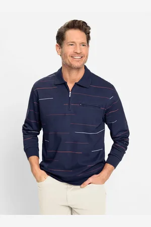 marco donati Poloshirt met lange mouwen Sweatshirt (1-delig)
