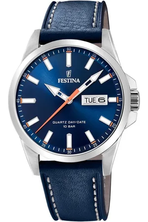 Festina Kwartshorloge F20357/3 Horloge, herenhorloge, dameshorloge, roestvrijstalen band, tot 10 bar waterdicht.