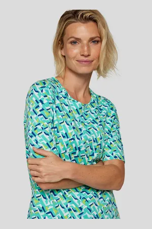 Rabe Shirt met ronde hals halfarm, met grafisch patroon