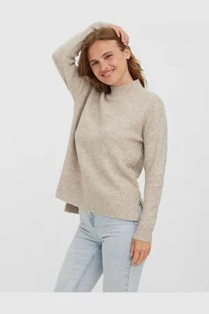 VERO MODA Trui met staande kraag VMLEFILE OVERSIZE BOXY BLOUSE GA NOOS