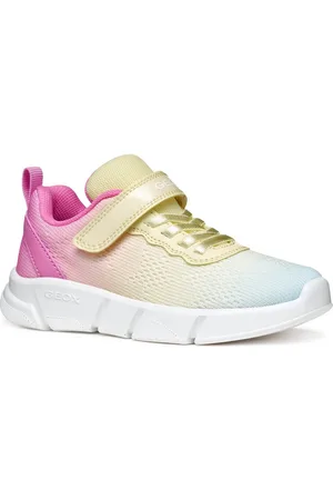 Geox Sneakers J ARIL GIRL , knitwear sneaker, klittenbandschoen met glinsterende klittenband