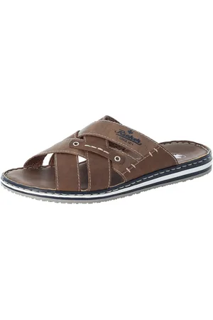 Rieker Slippers met modieuze logo-applicaties