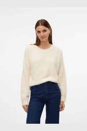 VERO MODA Trui met ronde hals VMALINA LS O-NECK BOXY PULLOVER BOO