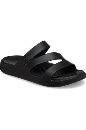 Crocs Badslippers Getaway Strappy , zomerschoen, badschoen, zwembadglijbanen met modieuze bandjes