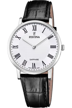 Festina Kwartshorloge Swiss Made Collection Armbanduhr, herenhorloge, dameshorloge, leren band, saffierglas, Swiss Made