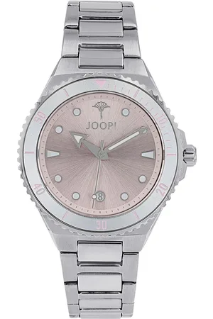 JOOP! Kwartshorloge Polshorloge, dameshorloge, roestvrijstalen band, analoog, datum