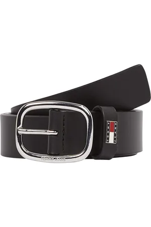 Tommy Hilfiger Leren riem TJW OVAL 3.0 Ovale eenvoudig pin sluiting en logo op de sluiting
