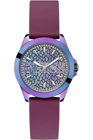 Guess Kwartshorloge MENAGERIE Horloge, dameshorloge, siliconen band, mineraalglas, analoog
