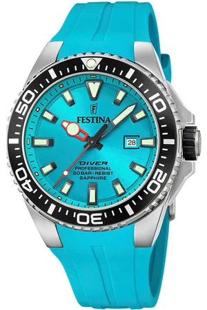 Festina Duikhorloge Diver Collection Horloge, quartz, herenhorloge, roestvrijstalen band, tot 20 bar waterdicht.