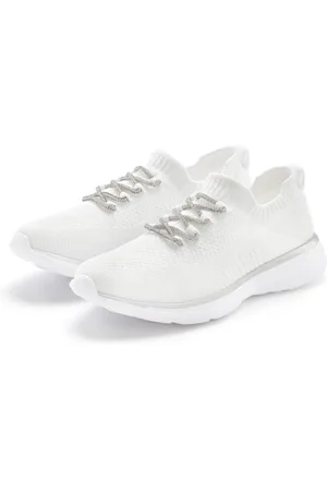 Lascana Sneakers met modieuze glinsterende veters vegan