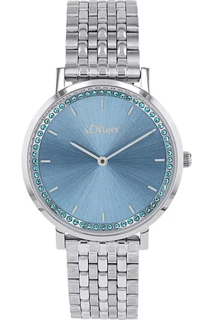 QS by s.Oliver Kwartshorloge Horloge, dameshorloge, stalen band, analoog, zirkonia (synth.)