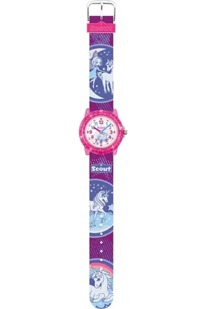 Scout Kwartshorloge Crystal Horloge, kinderhorloge, cadeau-idee, schoolbegin, meisjes, eenhoorn