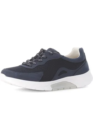 Gabor Sneakers met sleehak , vrijetijdsschoen, lage schoen, veterschoen met verwisselbaar voetbed