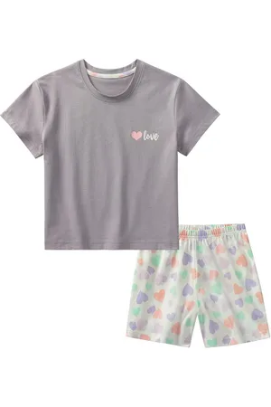 Petite Fleur Pyjama Pyjama met broek in hartjes allover print (2-delig, 1 stuk)