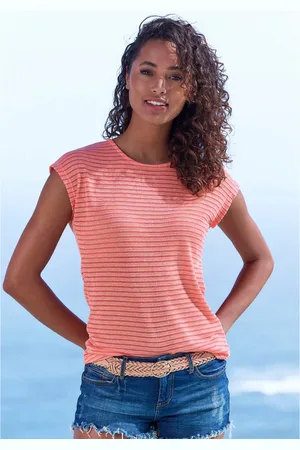 vivance collection Shirt met korte mouwen In streep-look van onderhoudsvriendelijke viscosekwaliteit