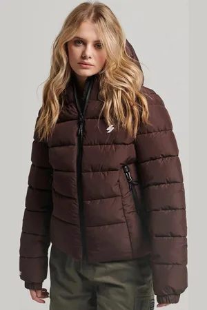 Superdry Gewatteerde jas HOODED SPIRIT SPORTS PUFFER van waterafstotend materiaal